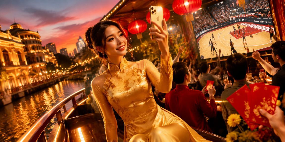 Người mặc áo dài theo dõi kết quả bóng rổ và phân tích cược tại Hà Nội